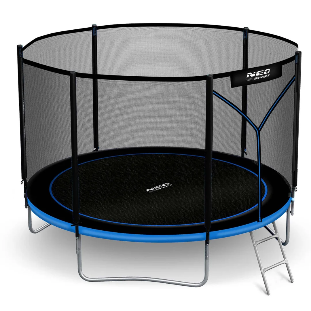 Vrtni trampolin Neo-Sport, Ø 312 cm (10 ft), vanjska mreža i ljestve, siva_2