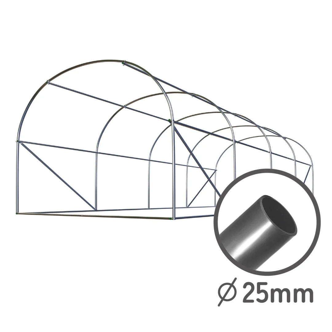 Vrtni tunel 2 x 4,5 m (9 m2) bijeli Plonos_10
