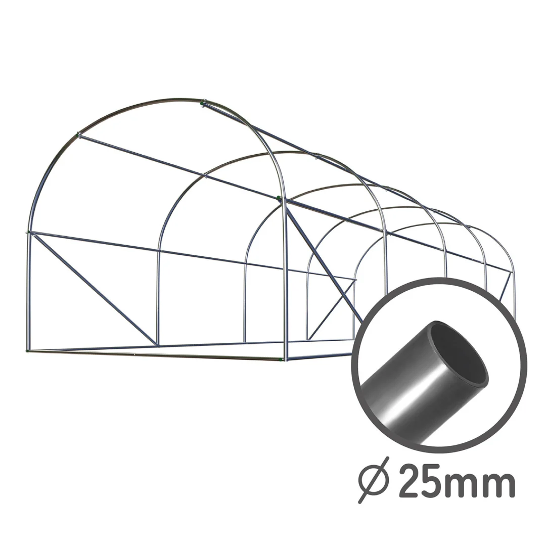 Vrtni tunel 2,5 x 4 m (10 m2) Plonos, siva_2