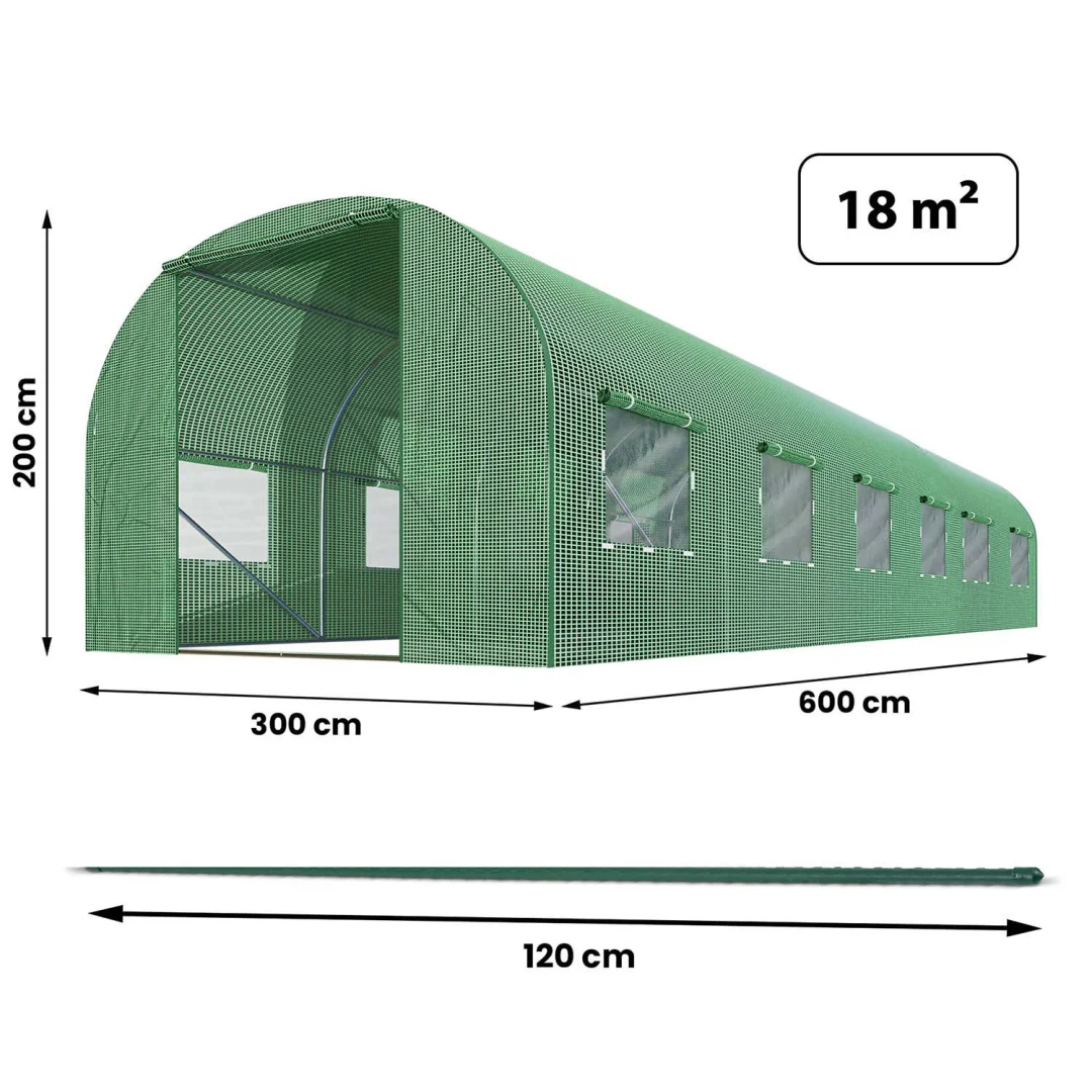 Vrtni tunel 3 x 6 m (18 m2) Plonos, zelena_4