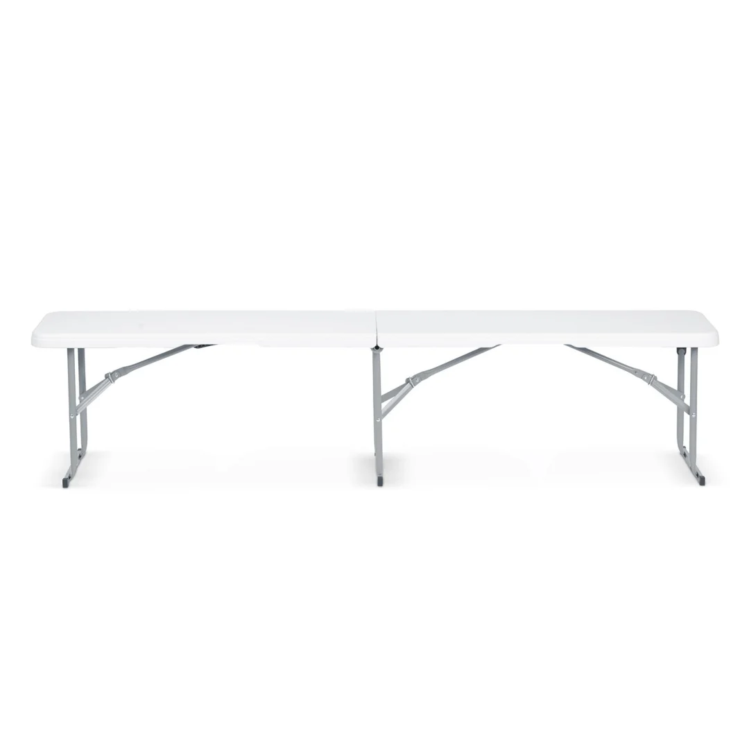Vrtni ugostiteljski set Plonos, stol + 2 klupe, 180 cm, bijeli_5