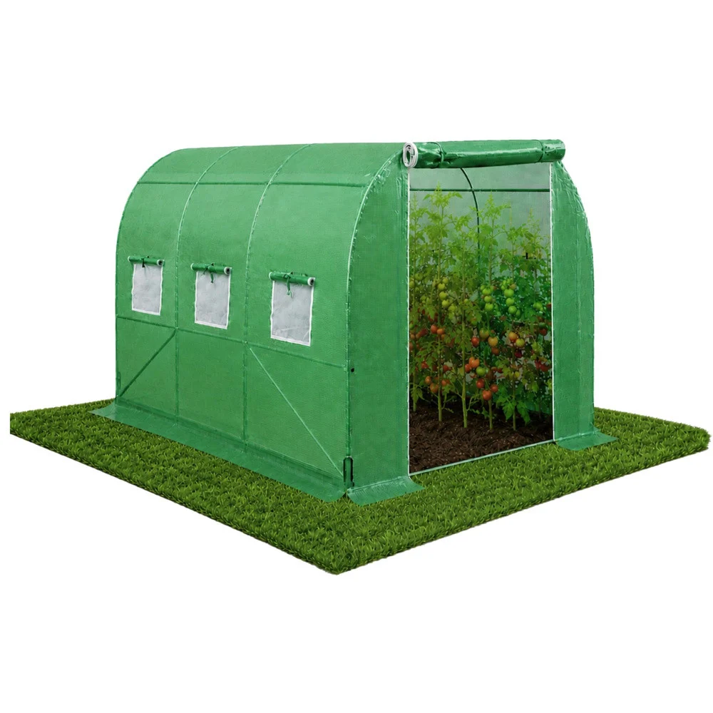 Zeleni UV tunel za povrće s prozorima 2x3 M 6M²_2