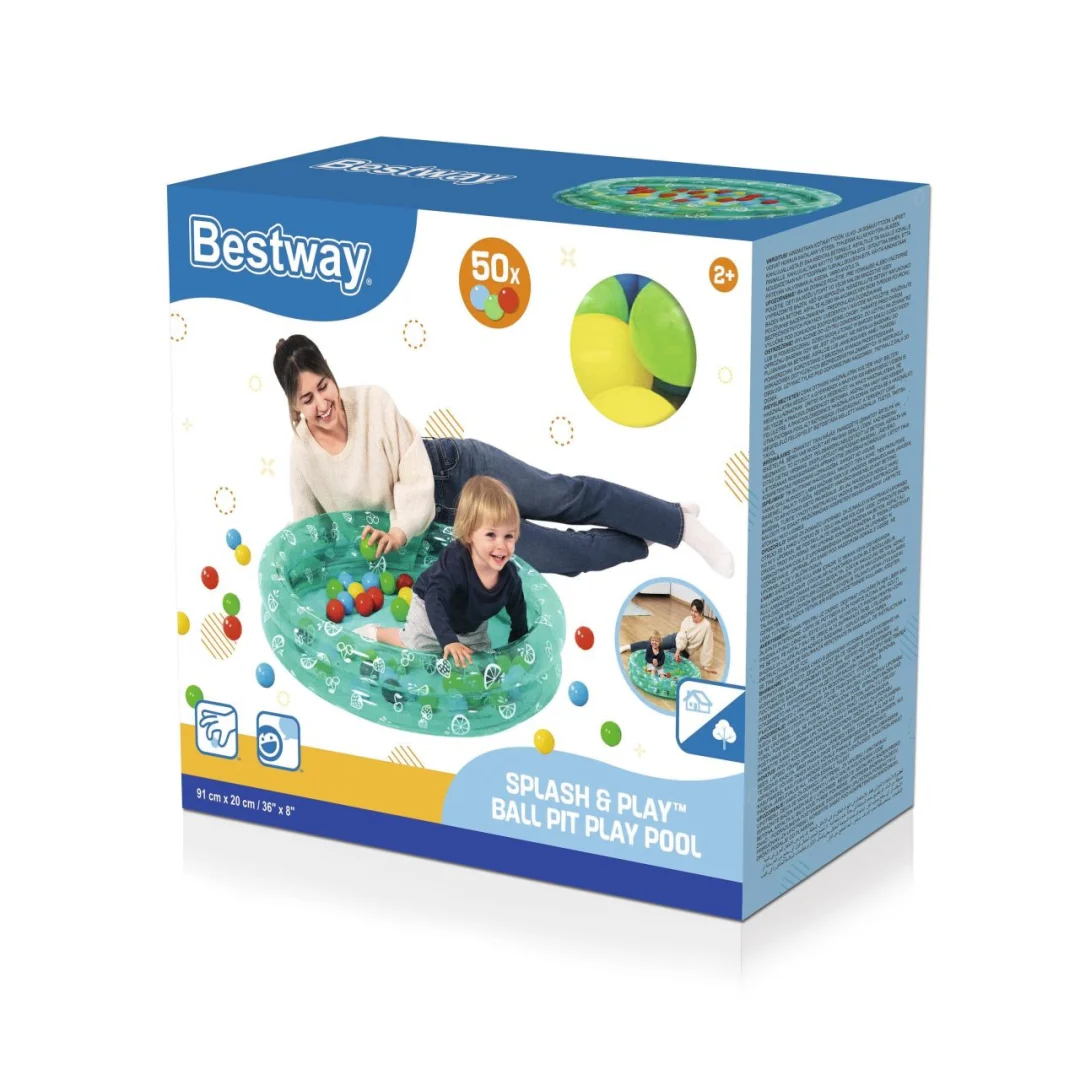 Zeleni bazen 91x20cm + BESTWAY loptice_10