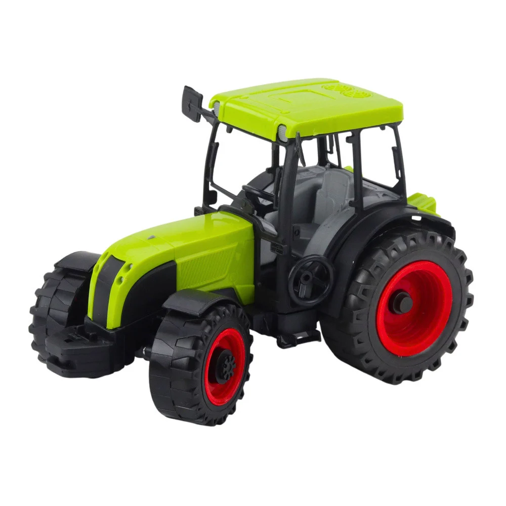 Zeleni poljoprivredni traktor s prikolicom za trupce 47 cm_3