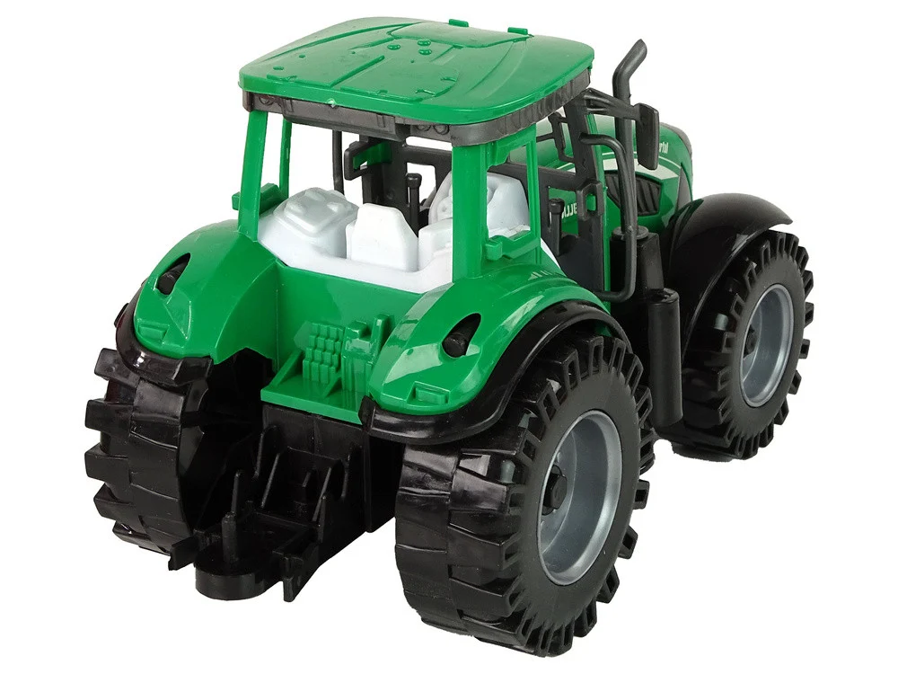 Zeleni traktor s crvenom prikolicom Fraktalni pogon_3