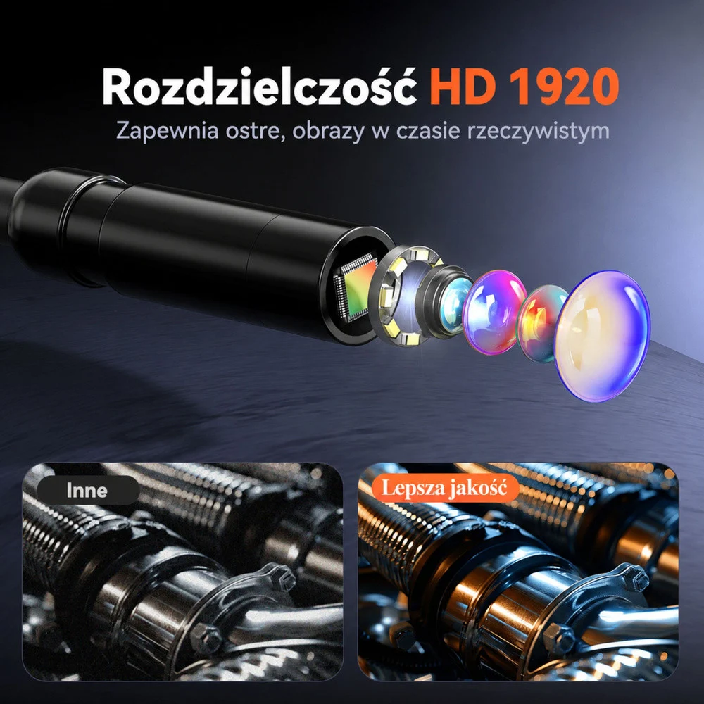Žičana endoskopska inspekcijska kamera s 8 LED dioda LCD 4,3'' IP67_4