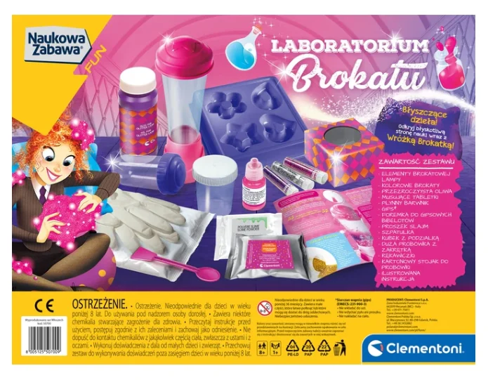 Znanost i igra Laboratorij s glitterom Vilinski svijet poljski jezik Clementoni 50700_4
