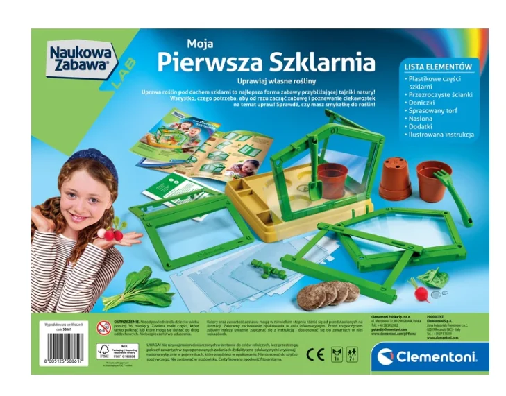 Znanost i igra Moj prvi staklenički laboratorij Botanika i biljke Poljski jezik Clementoni 50861_5