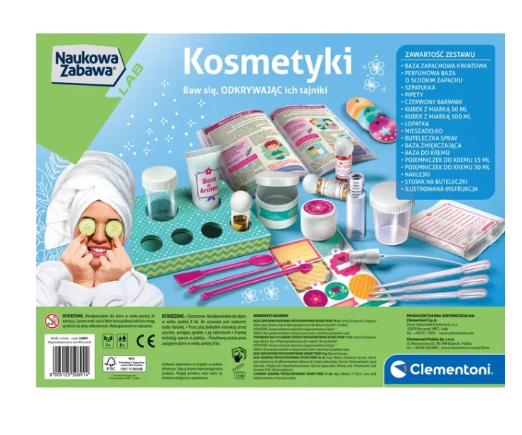 Znanstveni zabavni kozmetički laboratorij: Kreme i soli za kupanje Poljski jezik Clementoni 50891_5