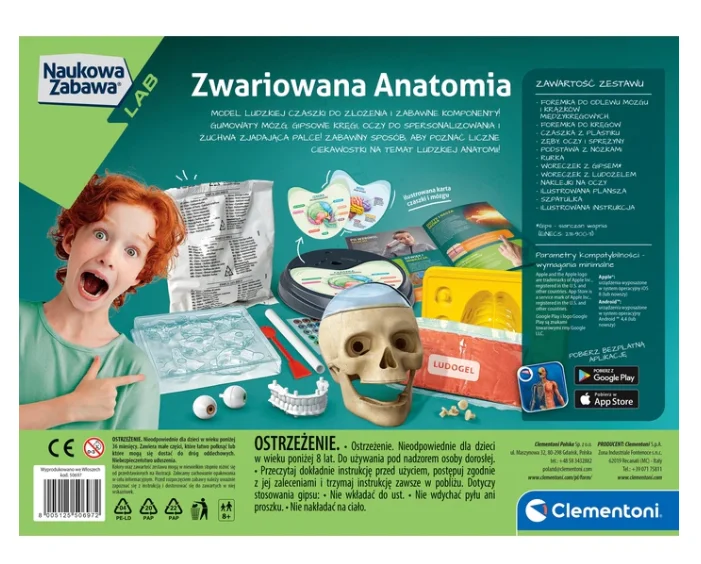 Znanstveno-zabavni ludi komplet za anatomiju na poljskom jeziku Clementoni 50697_5