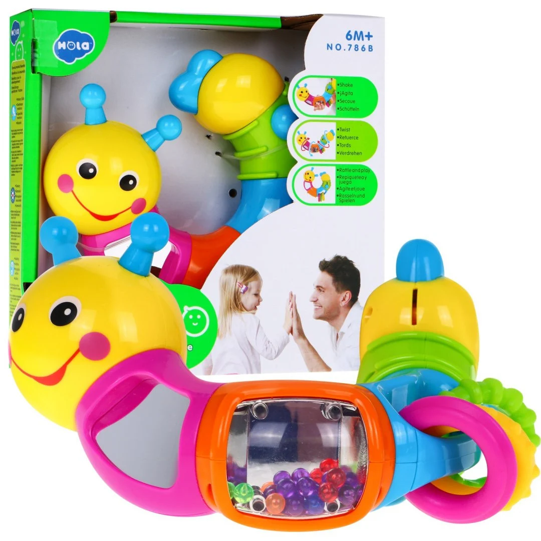 Zvečka gusjenica segmentna za bebe 6 edukativnih dijelova_1