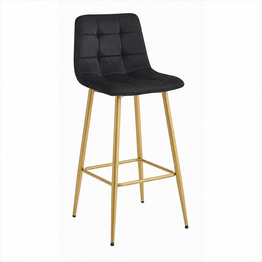 Barska Stolica Arceto Black Sa Zlatnim Nogama Set Od 3x
