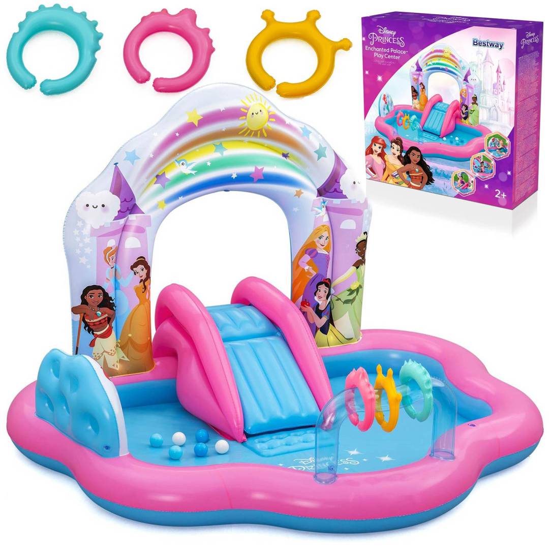 Bestway Disney Princess vodeno igralište na napuhavanje 221 x 193 x 140 cm_1