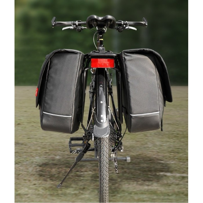 Biciklistička torba na prtljažnik bočna - Wheel-UP - dvostruka crna_4