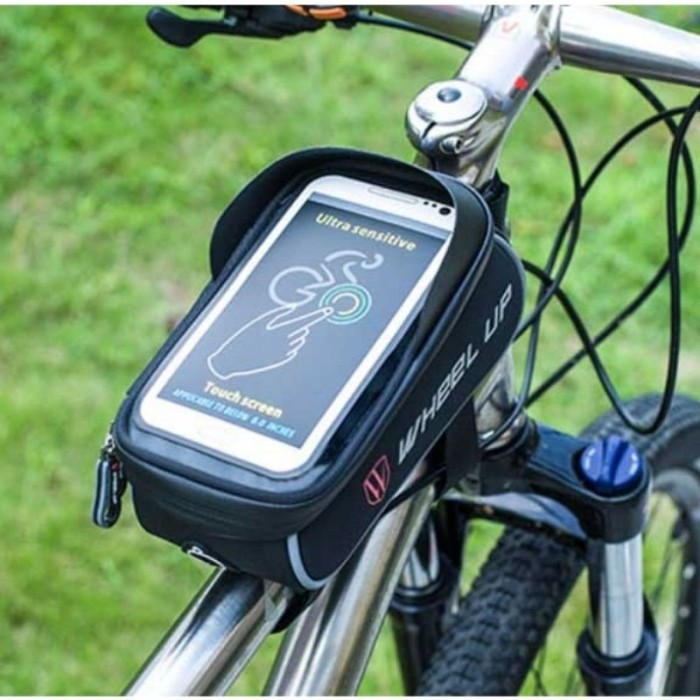 Biciklistička torba na ram s navlakom na telefon Wheel Up crvena_6