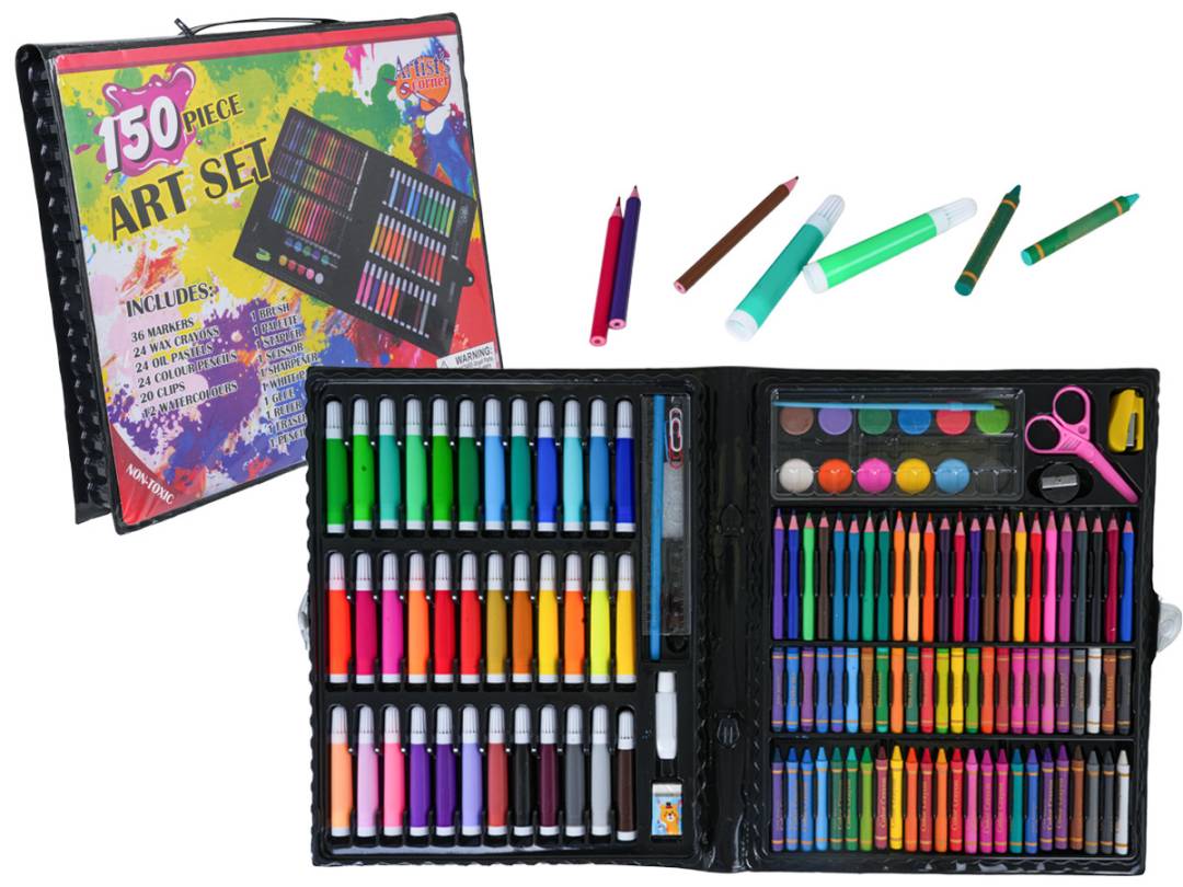 Crni kreativni set u kovčegu 150 dijelova_2