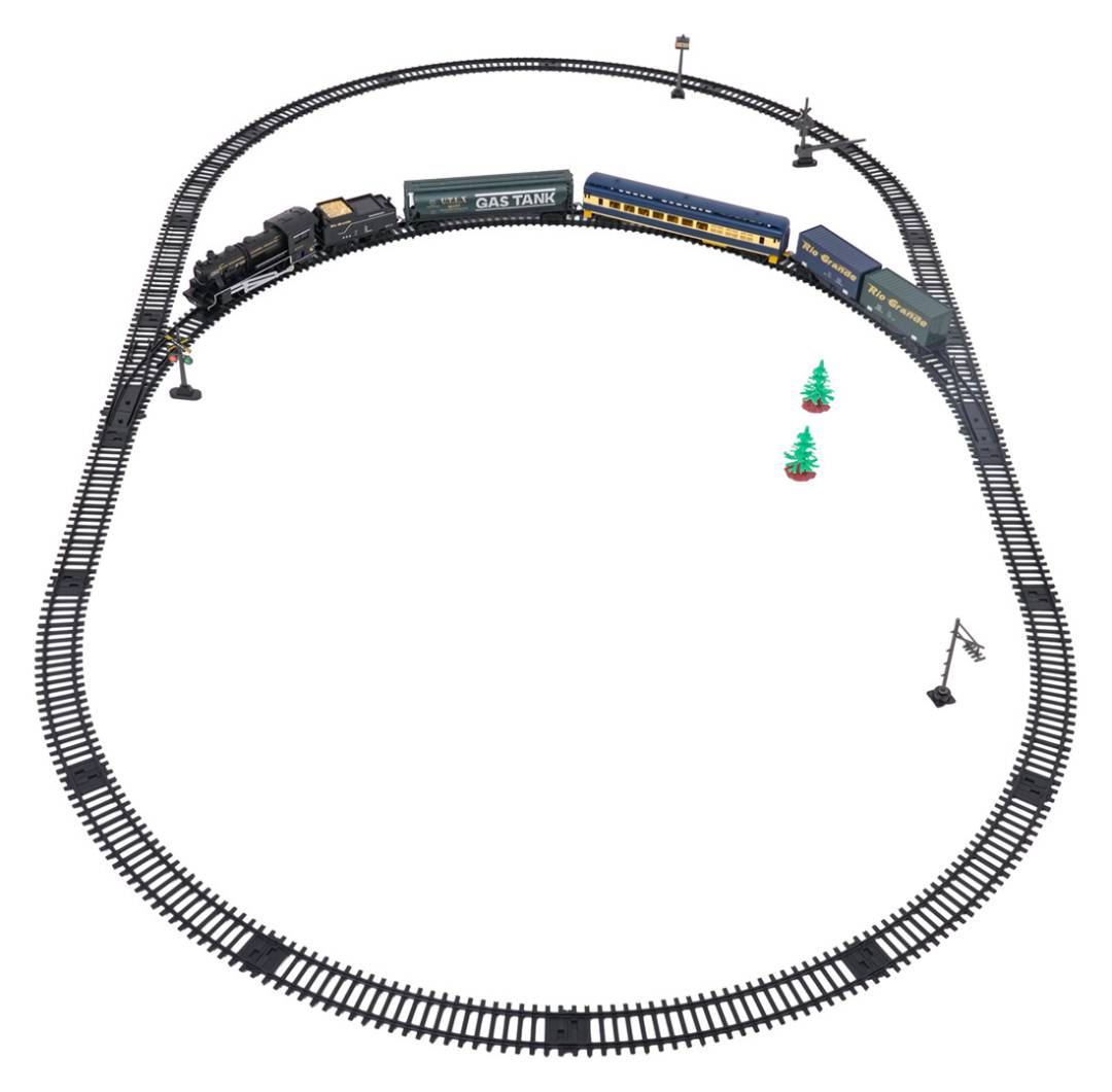 Dječji vlak s vagonima i tračnicama 170 x 101 cm_8
