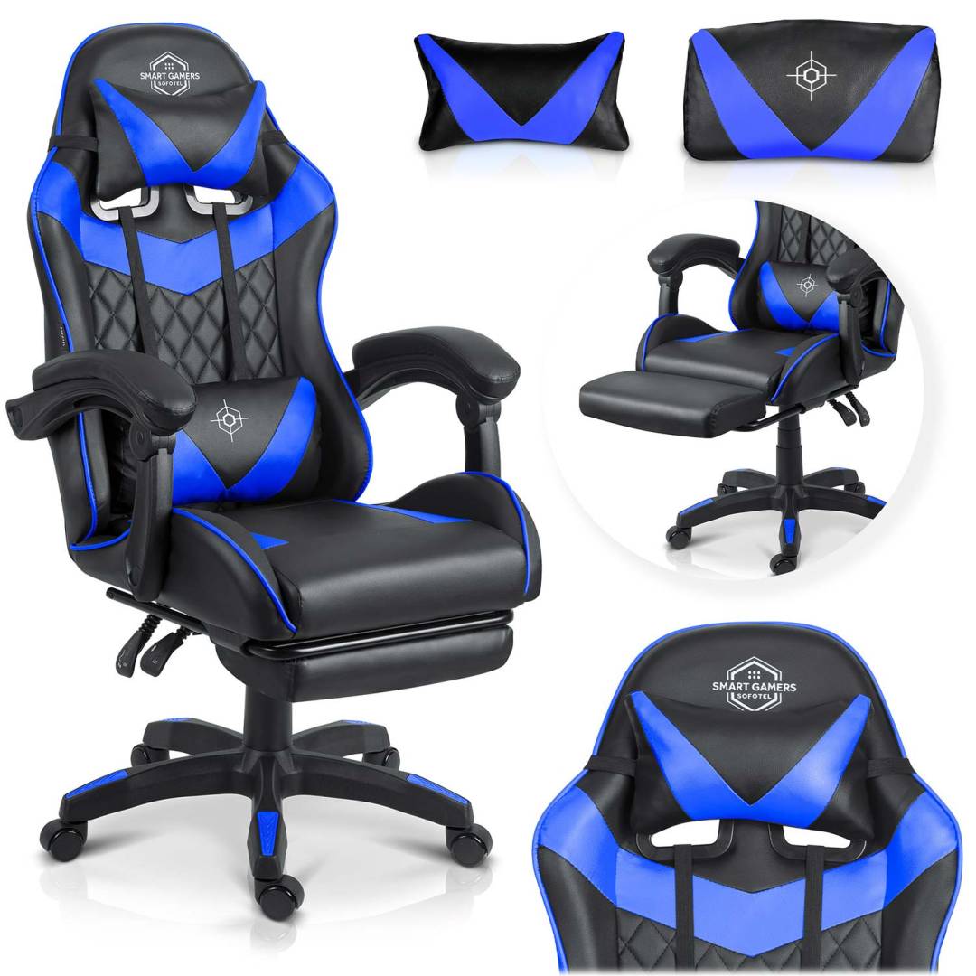 Gaming fotelja Sofotel Draknor II crno-plava_1