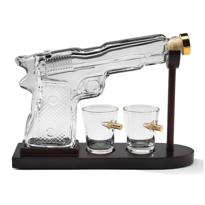 Karafa pištolj Whisky poklon komplet_3