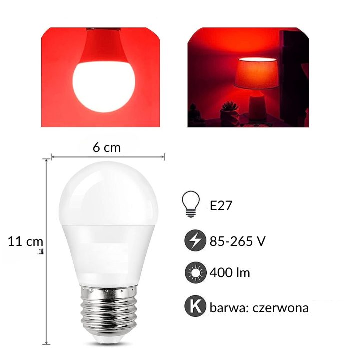 Komplet 2kom. žarulja Amber Red E27 3,5u_10