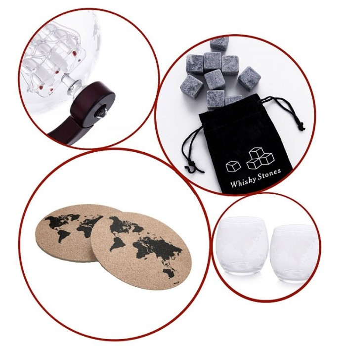 Komplet za Whisky globus Deluxe - karafa i čaše_6