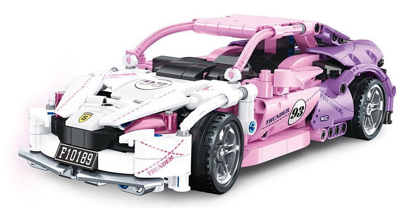 Konstrukcijske kocke Sportski automobil roza 652 dijela_2
