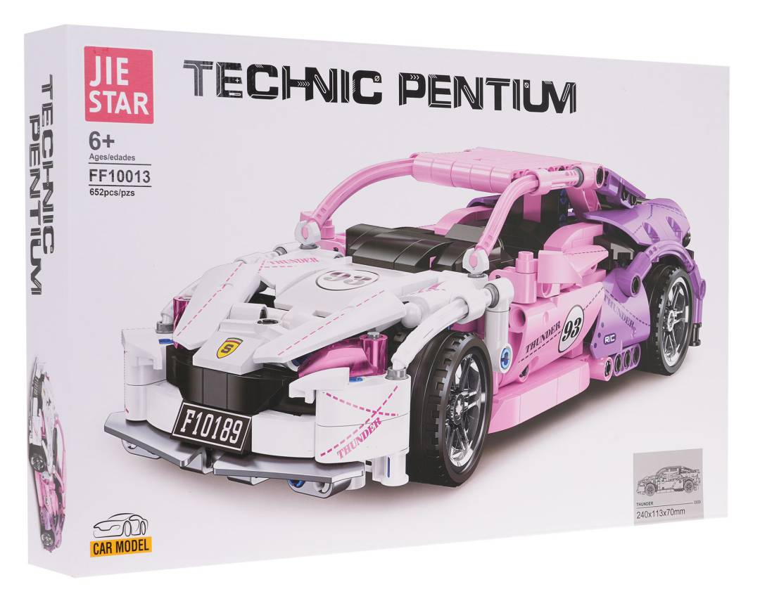 Konstrukcijske kocke Sportski automobil roza 652 dijela_8