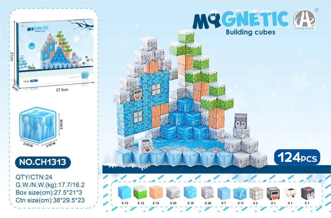 Magnetne kocke 124 dijela šareni_1