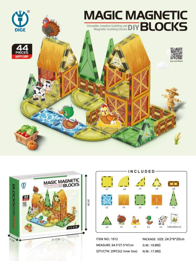 Magnetne kocke Farma 44 dijela_1