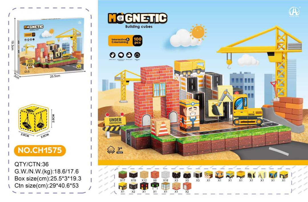 Magnetne kocke Gradilište 100 dijelova_1