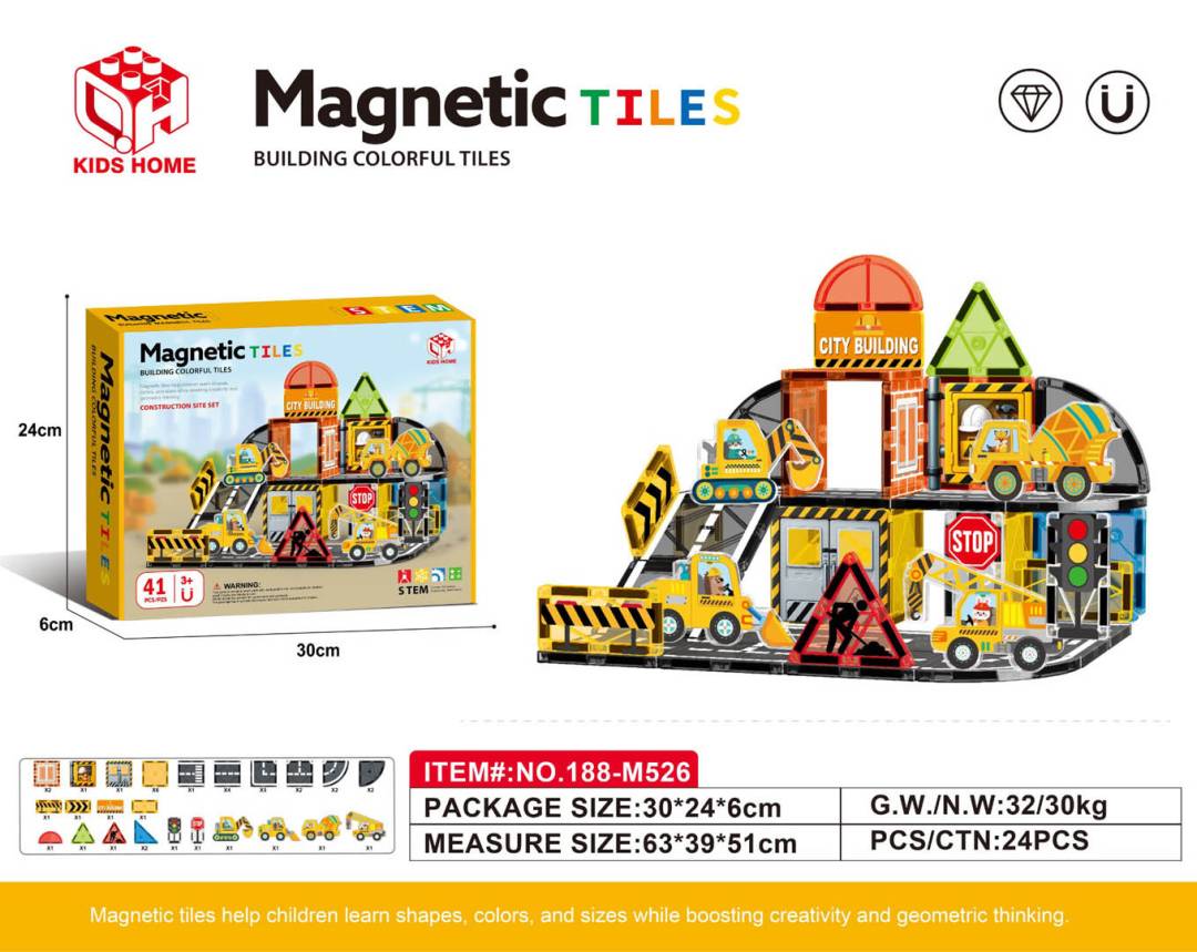 Magnetne kocke Gradilište 41 dijelova_1