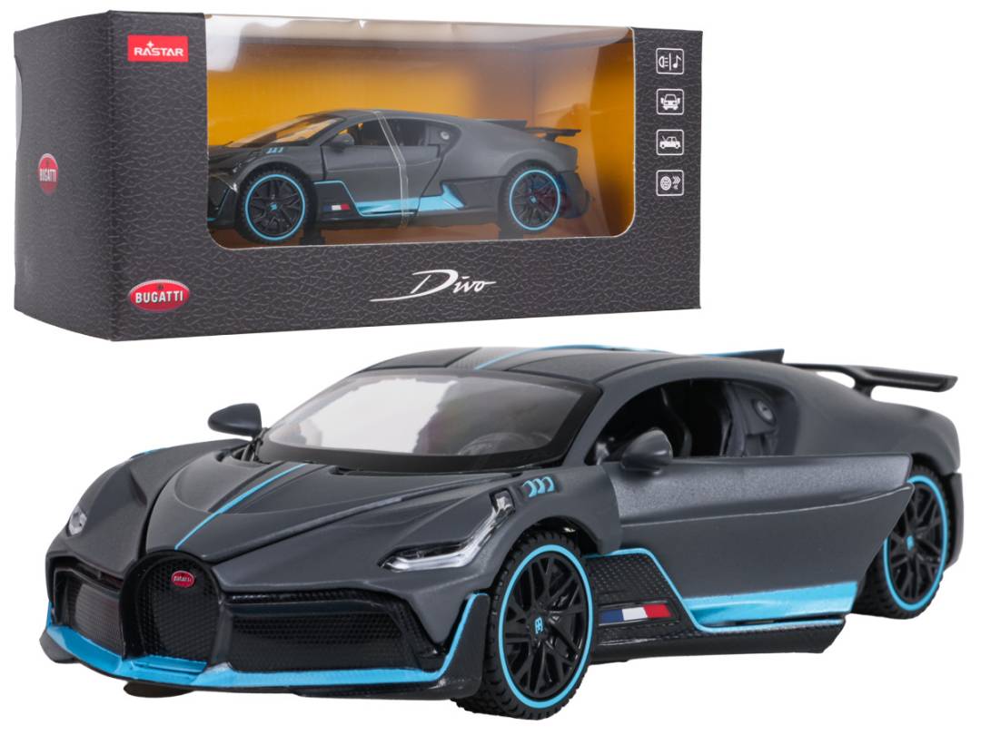 Metalni autić Bugatti Divo 1:32 sivi Rastar_1