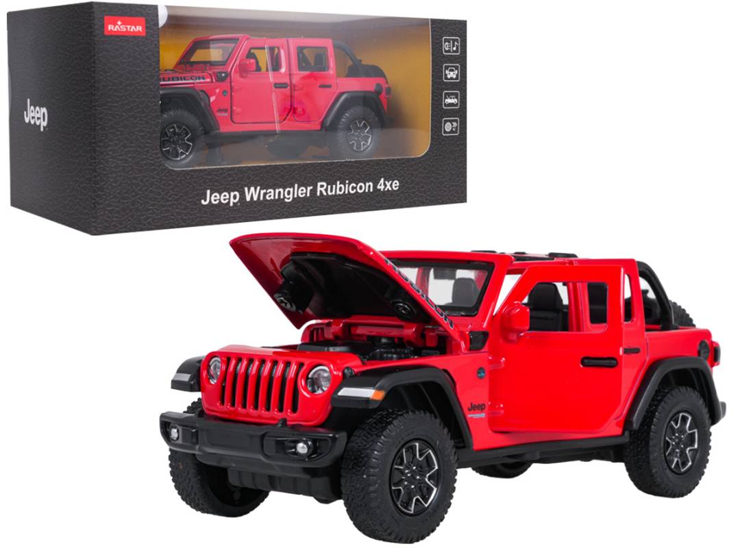 Metalni autić Jeep Wrangler Rubicon 1:32 crveni RASTAR_1