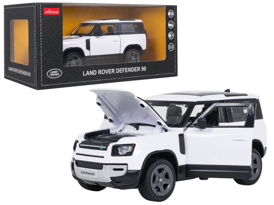 Metalni autić Land Rover Defender 90 1:24 bijeli RASTAR_1