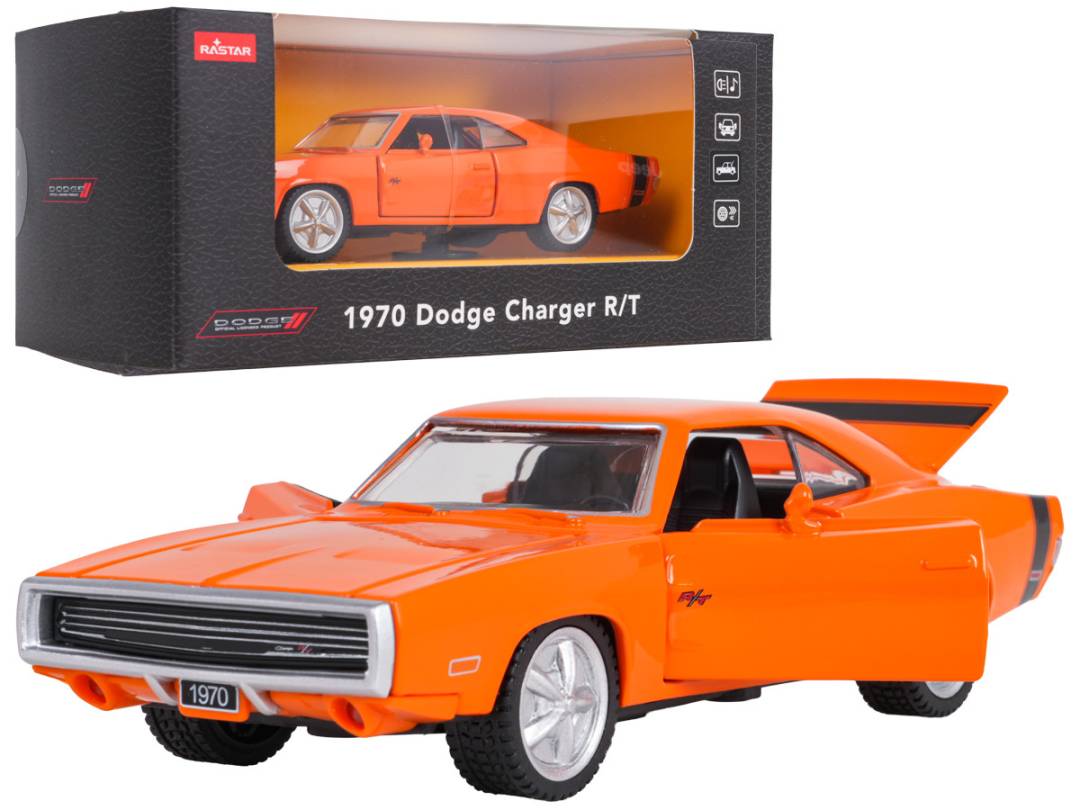 Metalni autić RASTAR 1970 Dodge Charger R/T 1:36 narandžasti_1