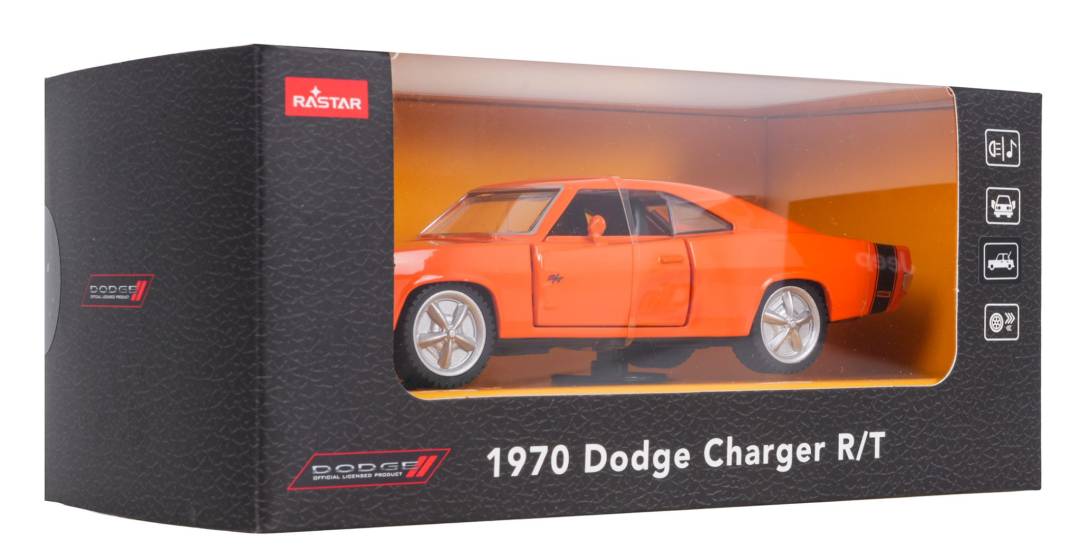 Metalni autić RASTAR 1970 Dodge Charger R/T 1:36 narandžasti_7