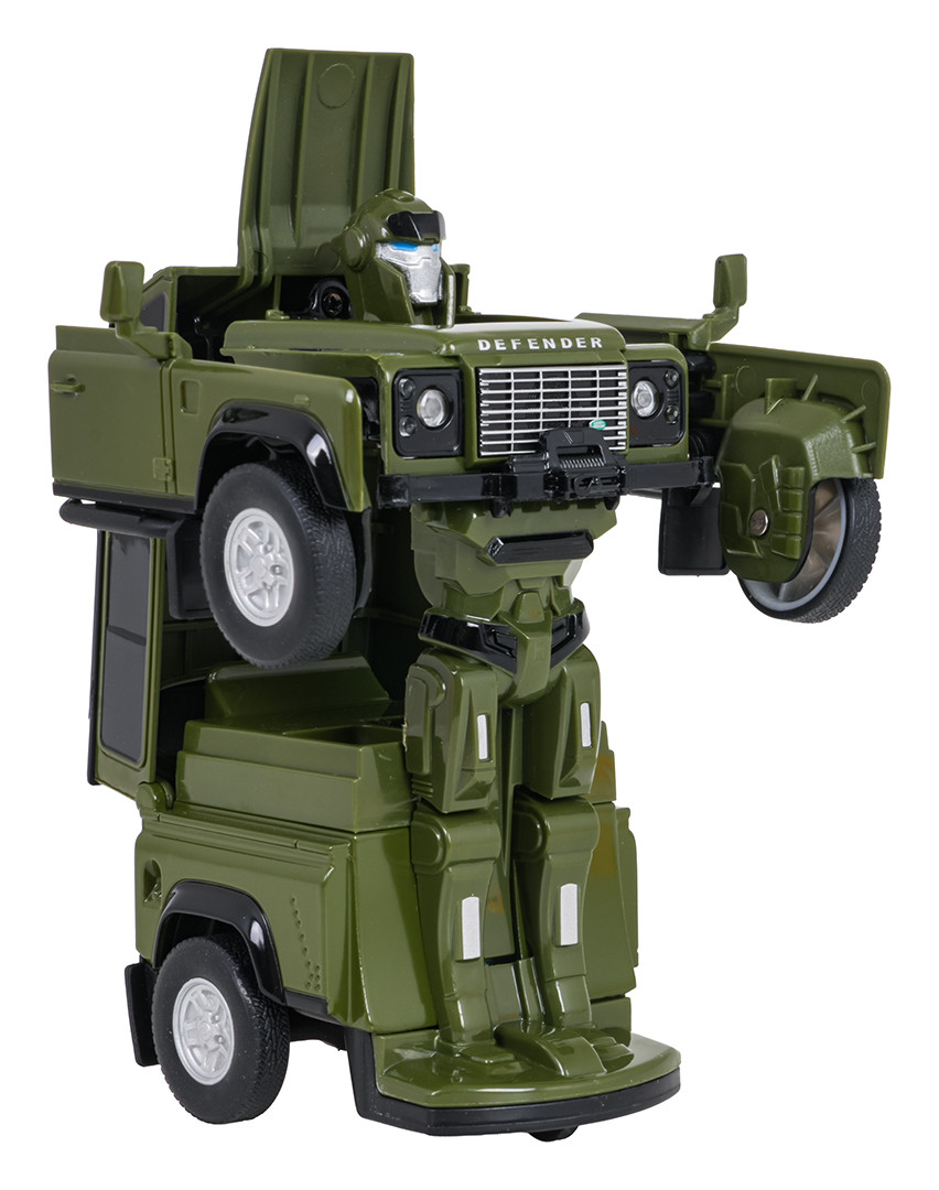 Metalni auto robot 2 u 1 Land Rover Defender RASTAR zeleni 1:32_2