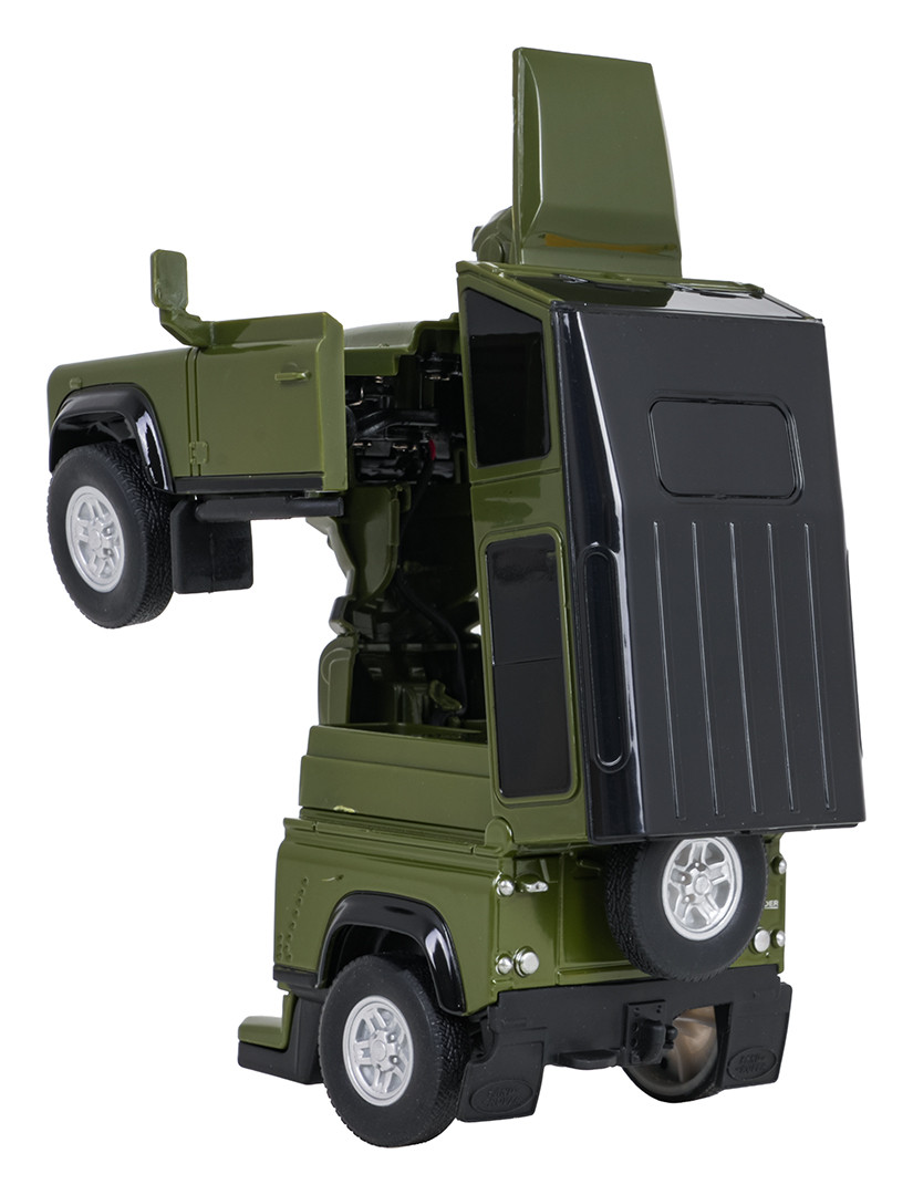 Metalni auto robot 2 u 1 Land Rover Defender RASTAR zeleni 1:32_4