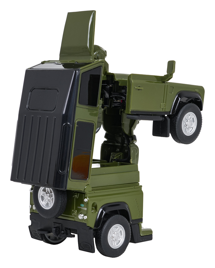 Metalni auto robot 2 u 1 Land Rover Defender RASTAR zeleni 1:32_5