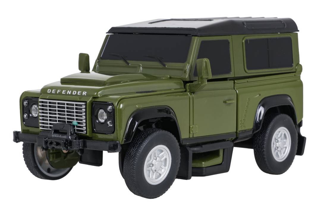 Metalni auto robot 2 u 1 Land Rover Defender RASTAR zeleni 1:32_7