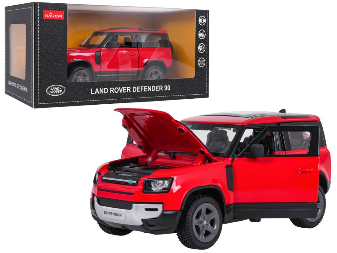 Metalni automobil Land Rover Defender 90 RASTAR 1:24 crveni_1