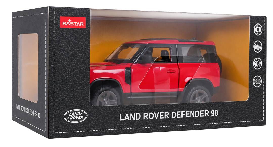Metalni automobil Land Rover Defender 90 RASTAR 1:24 crveni_6