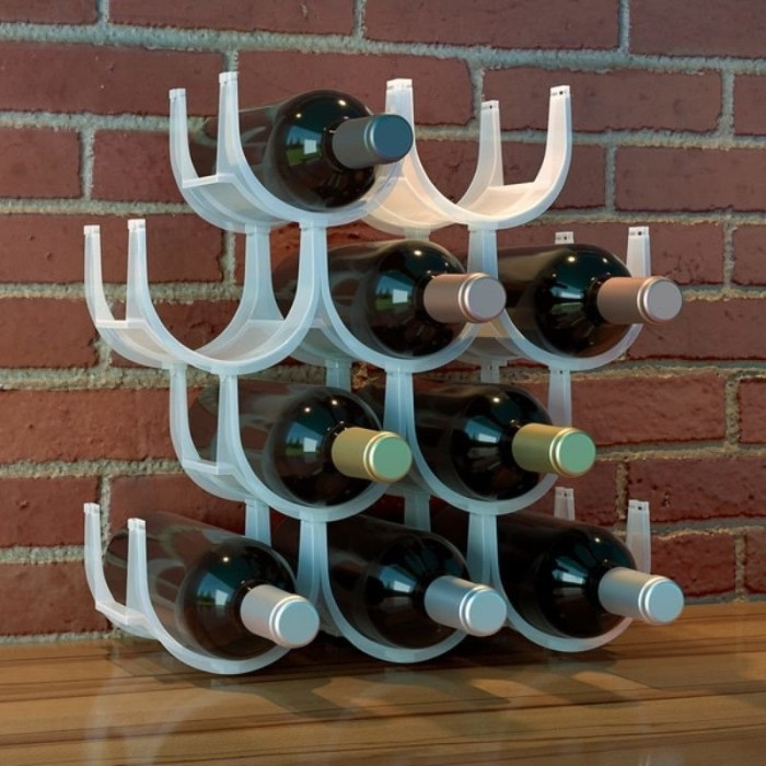 Modularni stalak za vino, bijeli_1