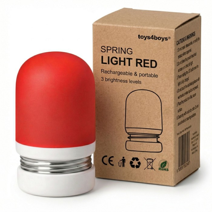 Noćna svjetiljka LED crvene svjetlo 630 nm bežična USB-C akumulator 1000 mAh podešavanje svjetline za spavaće sobe_1