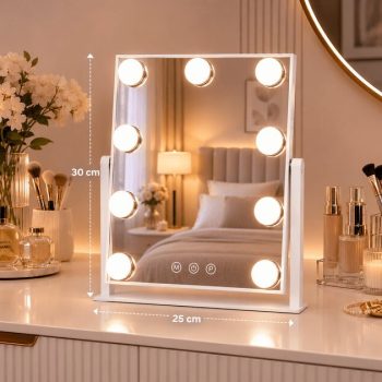 Ogledalo Za Toaletni Stol Vanity 25x30cm Bijelo 1