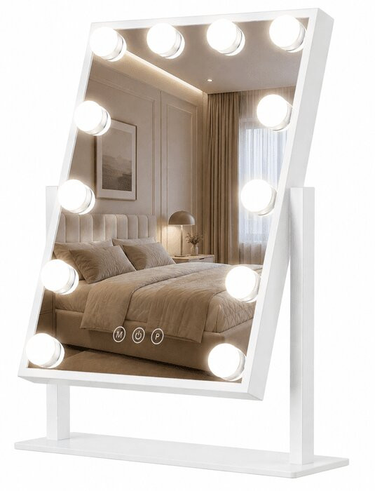 Ogledalo Za Toaletni Stol Vanity 25x30cm Bijelo 4
