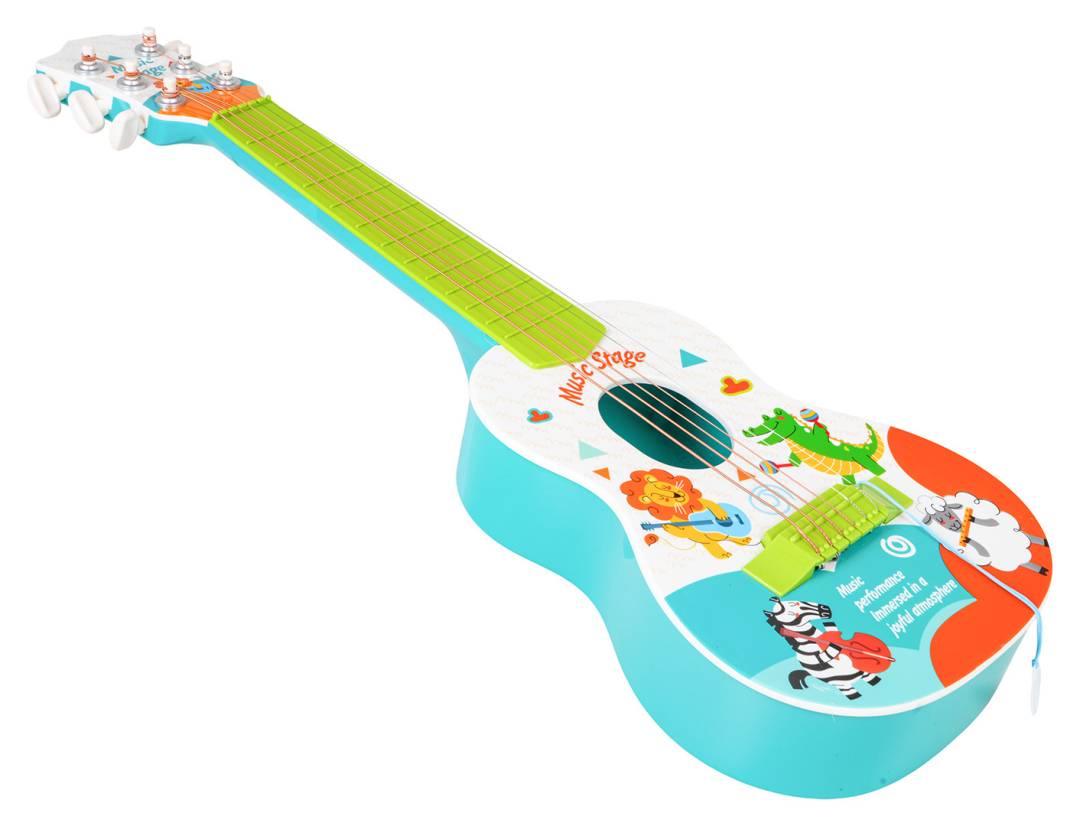 Plava dječja gitara sa životinjama_2