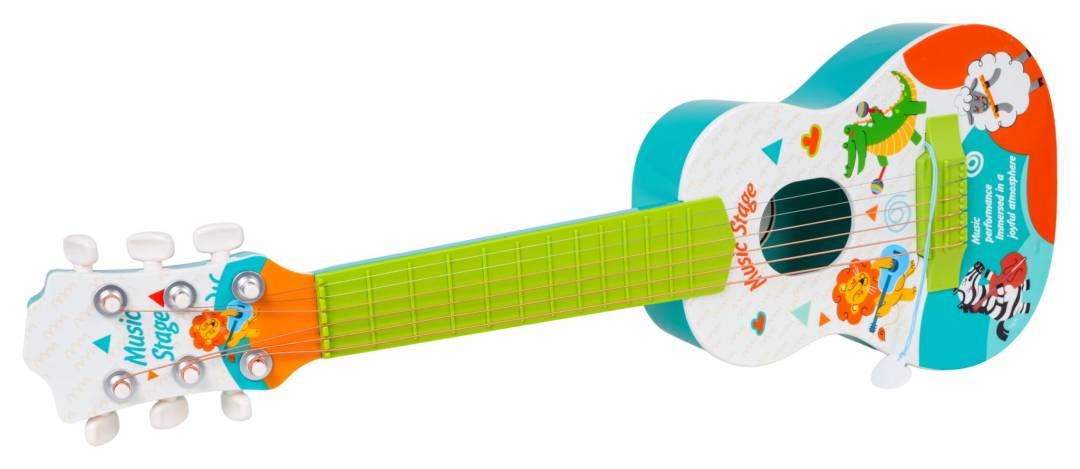 Plava dječja gitara sa životinjama_4