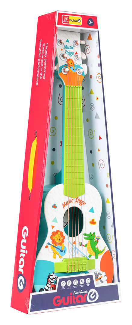 Plava dječja gitara sa životinjama_5