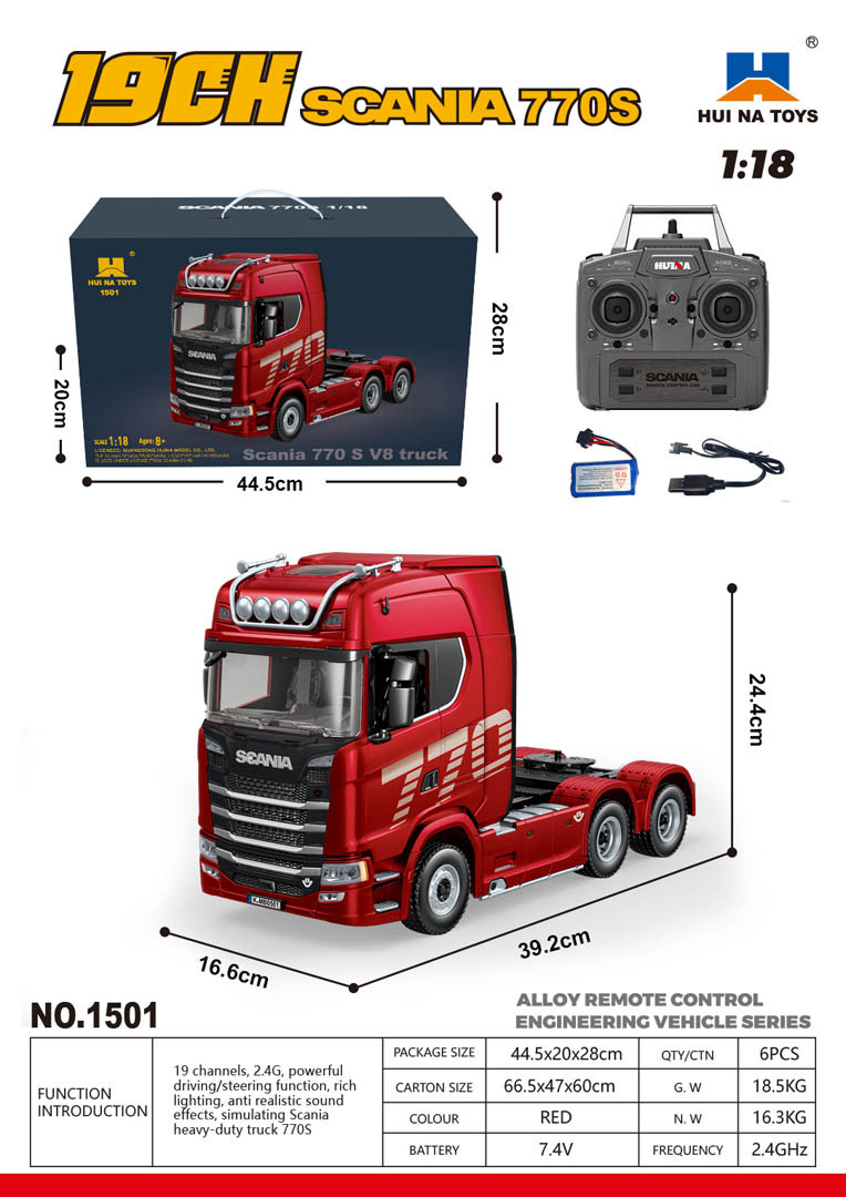 RC kamion Scania 770S 1:18 crveni_1
